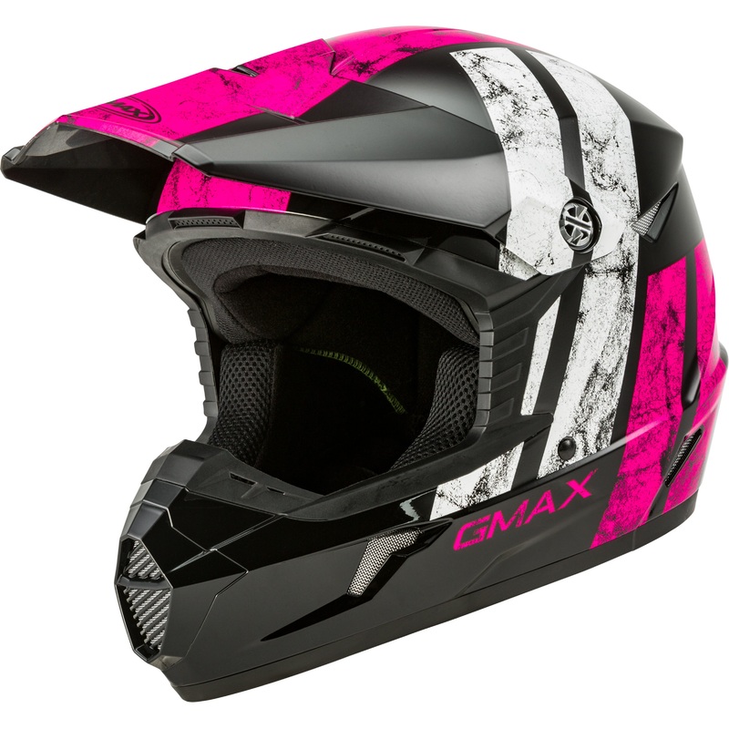 GMAX MX-46 OFF-ROAD DOMINANT HELMET BLACK/PINK/WHITE SM G3464404