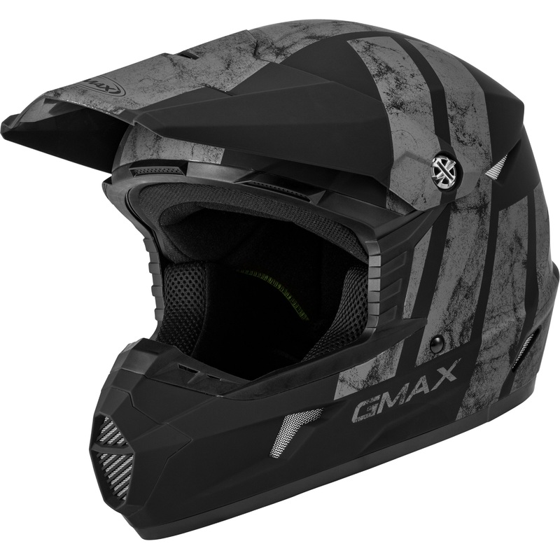 GMAX MX-46 OFF-ROAD DOMINANT HELMET MATTE BLACK/GREY LG G3464506