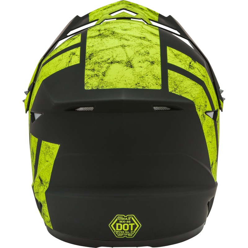 GMAX MX-46 OFF-ROAD DOMINANT HELMET MATTE BLACK/HI-VIS MD G3464745