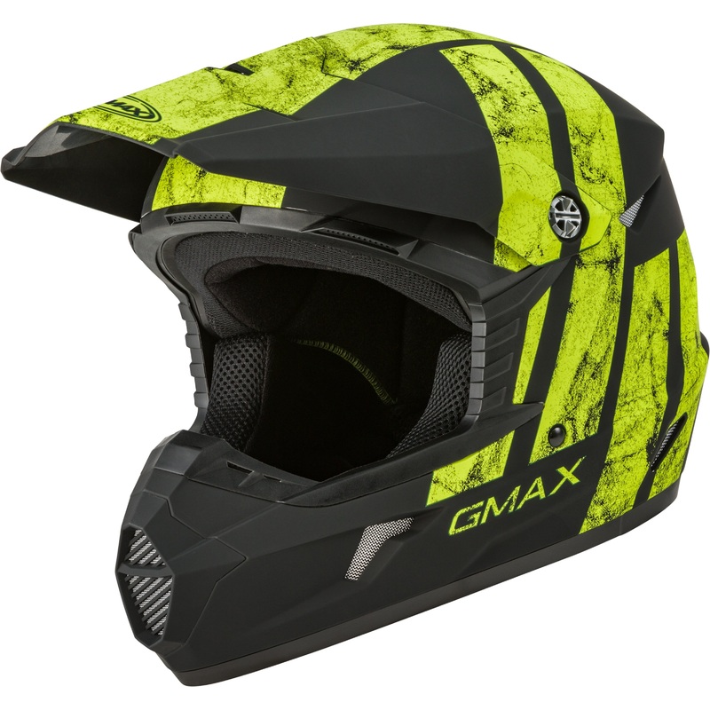 GMAX MX-46 OFF-ROAD DOMINANT HELMET MATTE BLACK/HI-VIS XL G3464747
