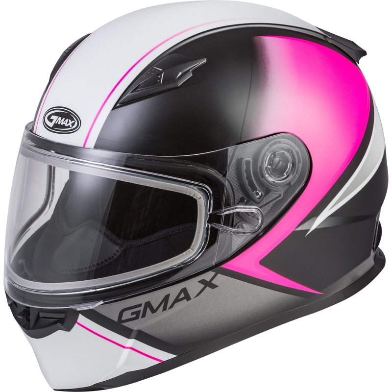 GMAX YOUTH GM-49Y HAIL SNOW HELMET MATTE BLACK/PINK/WHITE YM G2492341