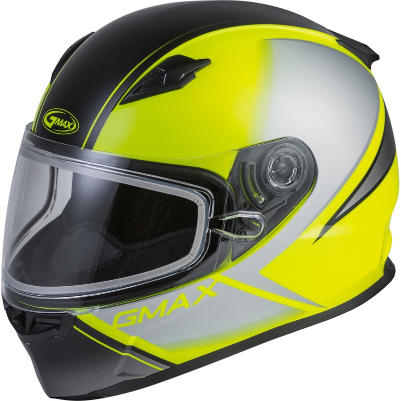 GMAX YOUTH GM-49Y HAIL SNOW HELMET MATTE HI-VIS/BLACK/GREY YM G2492741