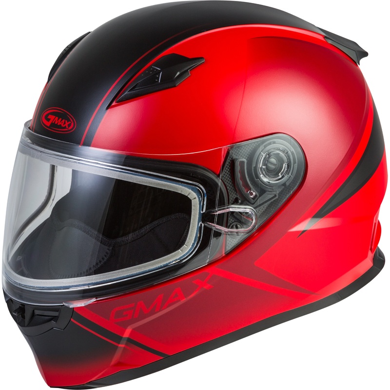 GMAX YOUTH GM-49Y HAIL SNOW HELMET MATTE RED/BLACK YL G2492032