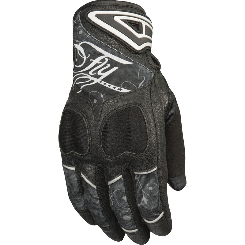 FLY RACING WOMEN'S VENUS GLOVES BLACK/GREY XL #5884 476-6120~5