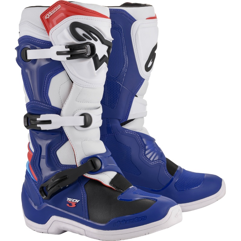 ALPINESTARS TECH 3 BOOTS BLUE/WHITE/RED SZ 13 2013018-723-13
