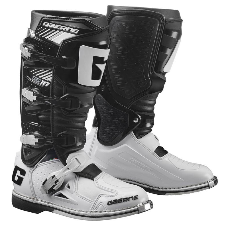 GAERNE SG-10 BOOTS BLACK/WHITE SZ 08 2190-014-008