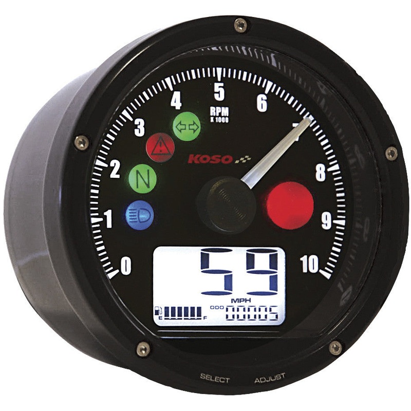 KOSO TNT-01 MULTIFUNCTION SPEEDOMETER BLACK BA035K00-HD