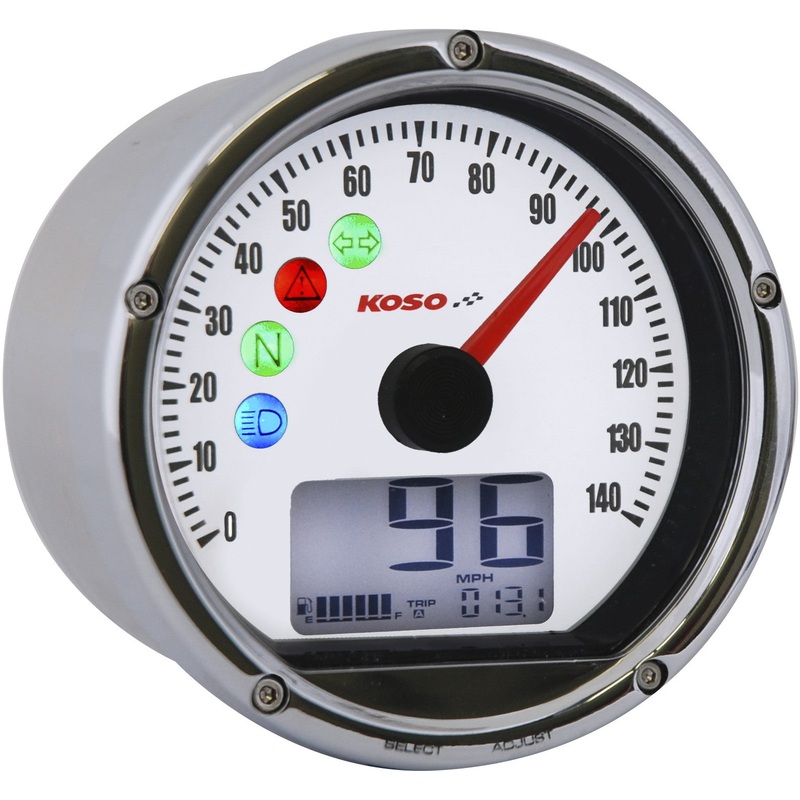 KOSO TNT-01S SPEEDOMETER TACHOMETER COMBO WHITE BA035160-HD