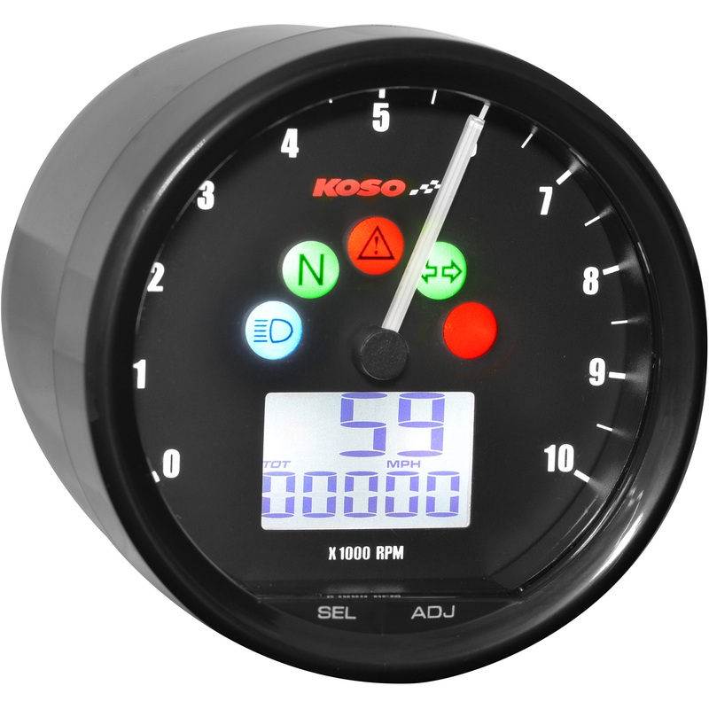 KOSO TNT-02 SPEEDOMETER TACHOMETER COMBO BLACK BA058100-HD