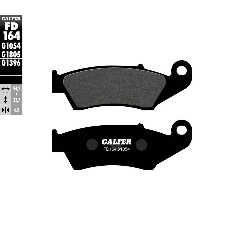GALFER BRAKE PADS SEMI METALLIC FD164G1054 FD164G1054