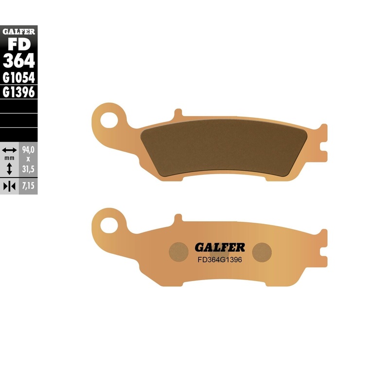 GALFER BRAKE PADS SINTERED FD364G1396 FD364G1396