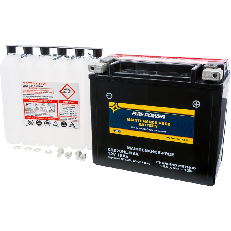 FIRE POWER BATTERY CTX20HL-BSA MAINTENANCE FREE CTX20HL-BSA