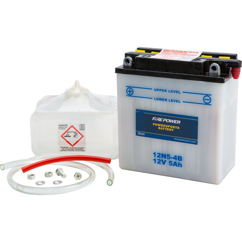 FIRE POWER BATTERY W/ACID 12N5-4B 12V 12N5-4B