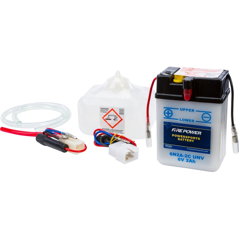 FIRE POWER BATTERY W/ACID 6N2A-2C UNV 6V 6N2A-2C/UNV