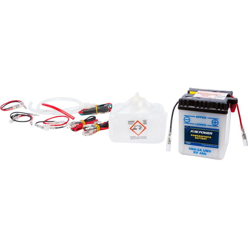 FIRE POWER BATTERY W/ACID 6N4-2A UNV 6V 6N4-2A/UNV
