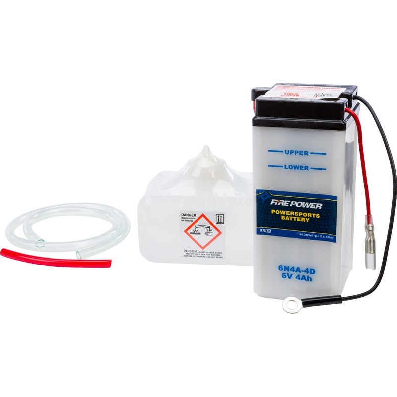 FIRE POWER BATTERY W/ACID 6N4A-4D 6V 6N4A-4D