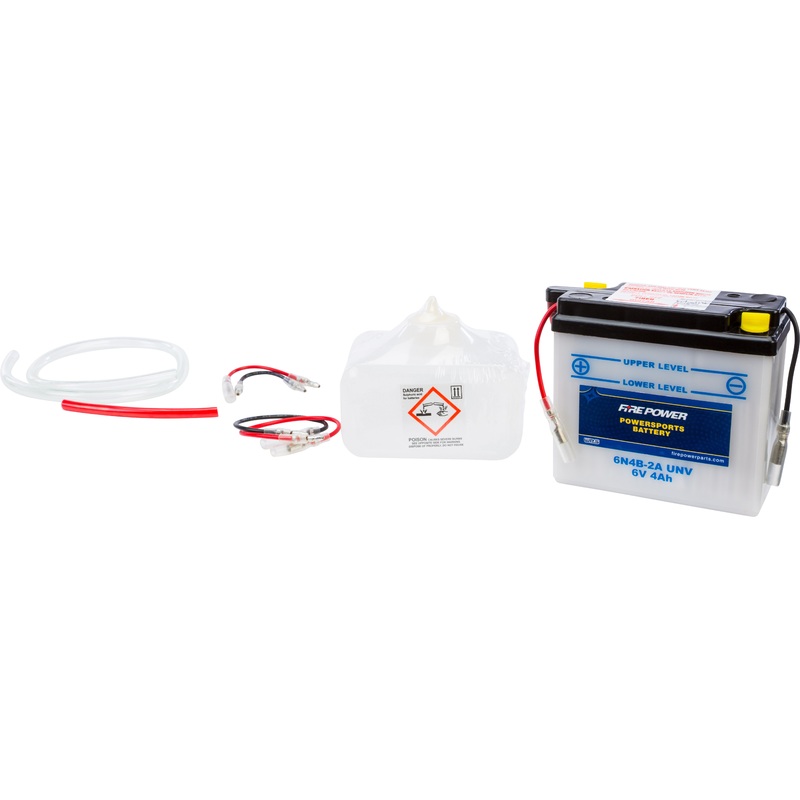 FIRE POWER BATTERY W/ACID 6N4B-2A UNV 6V 6N4B-2A/UNV