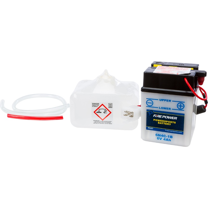 FIRE POWER BATTERY W/ACID 6N4C-1B 6V 6N4C-1B
