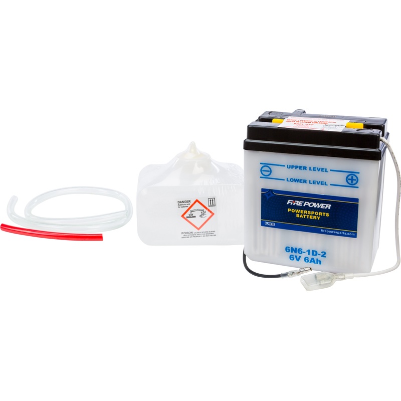 FIRE POWER BATTERY W/ACID 6N6-1D-2 6V 6N6-1D-2