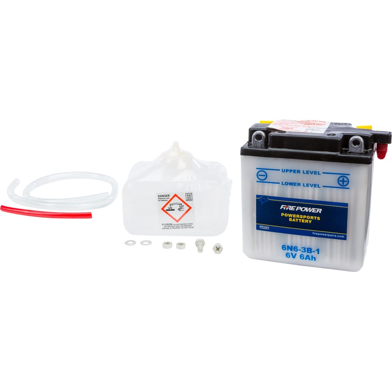FIRE POWER BATTERY W/ACID 6N6-3B-1 6V 6N6-3B-1