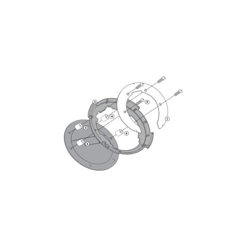 Givi BF09 Ducati Monster 696 / 796 / 1100 Off Road Motorcycle Tanklock Flange