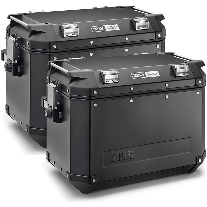 Givi OBKN37BPACK2 Trekker 37 Litre Outback Cam-Side Cases Pair - Black Line