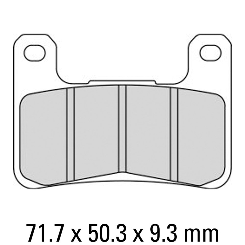 FERODO Brake Disc Pad Set - FDB2204 CP211 Carbon Grip Compound - Racing Non Sintered