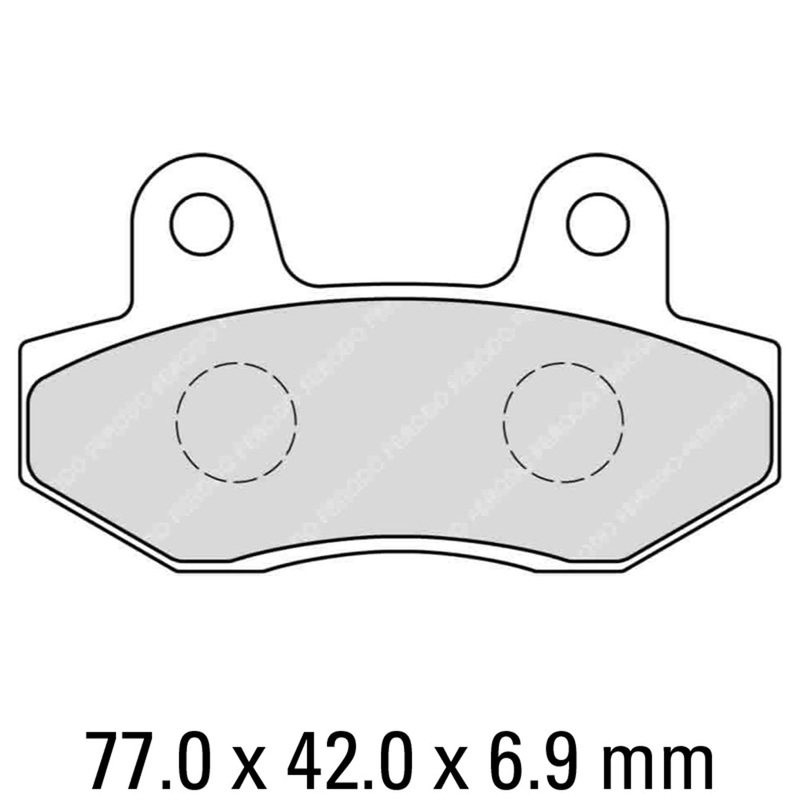 FERODO Brake Disc Pad Set - FDB312 EF ECO Friction Compound - Non Sinter for Road